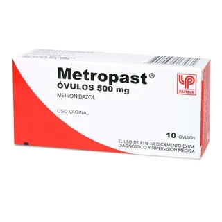 Envase de Metropast 500 mg x 10 ovulos