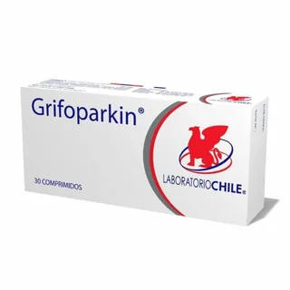 Envase de Grifoparkin 250 mg / 25 mg x 30 comprimidos