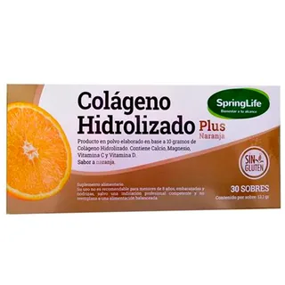 Envase de Colageno hidrolizado plus naranja12,5g x 30 sobres