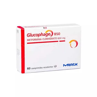 Envase de Glucophage 850 mg x 60 comprimidos