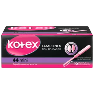 Envase de Kotex tampon c/aplicador mini x 16