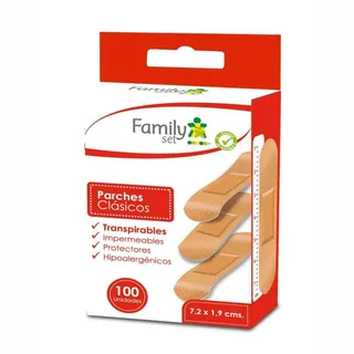 Envase de Family Set parches clasicos 100u clasicos transpirables