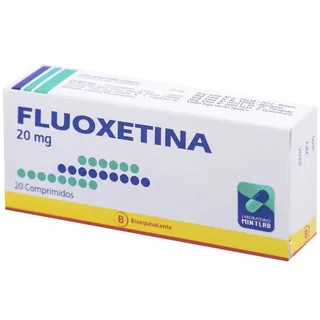 Envase de Fluoxetina 20 mg x 20 comprimidos