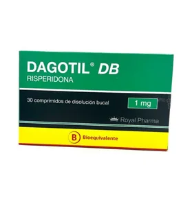 Envase de Dagotil-db 1 mg x 30 comprimidos bucodispersables