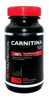 Envase de Carnitina 500 ultrapure x 60 caps my nutrition