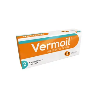 Envase de Vermoil 200 mg x 2 comprimidos
