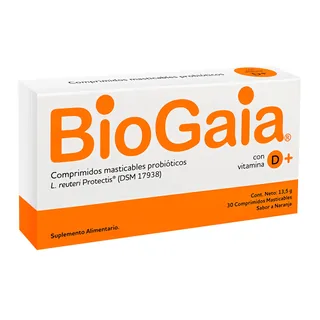 Envase de Biogaia x 30comp sabor naranja
