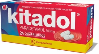 Envase de Kitadol 500 mg x 24 comprimidos