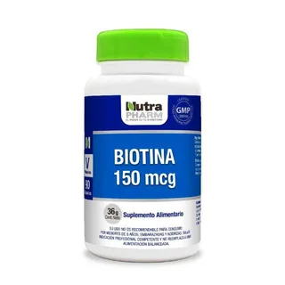 Envase de Biotina 150 mcg x 90 caps