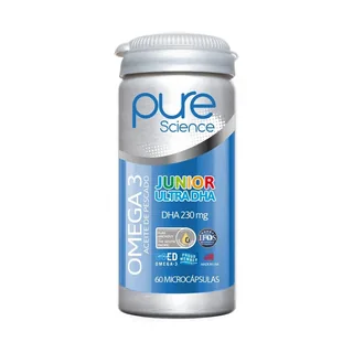 Envase de Omega 3 junior ultra DHA x 60 micro cap pure science