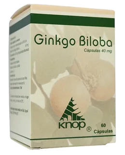 Envase de Ginkgo biloba 40mg x 60 caps