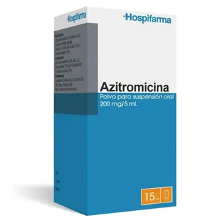 Envase de Azitromicina 200 MG/5 ml x 30ml