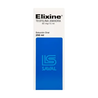 Envase de Elixine jarabe 80mg/15ml x 250 ml