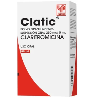 Envase de Clatic 250mg/5ml x 80 ml suspension oral