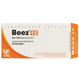 Envase de Beez 15 mg x 30 comp