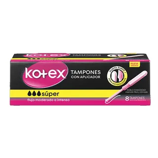 Envase de Kotex tamp con ap med x 8