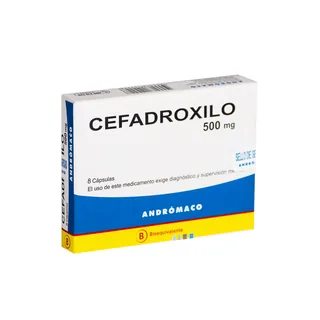 Envase de Cefadroxilo 500mg x 8 cap Andrómaco cenabast