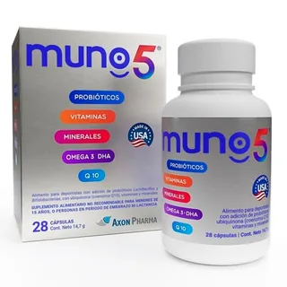 Envase de Muno 5 x 30 cápsulas