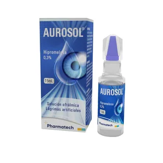 Envase de Aurosol lágrimas artificiales 0.3% x 15 ml