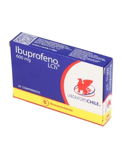 Envase de Ibuprofeno 600mg x 20 comprimidos