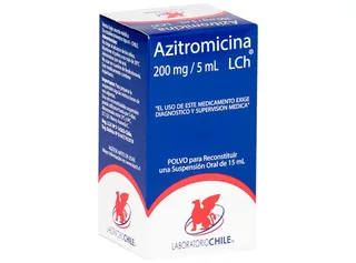 Envase de Azitromicina 200 MG/5 ml x 15 ml