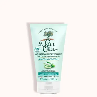 Envase de Gel exfoliante rostro aloe vera & te verde x 150 ml