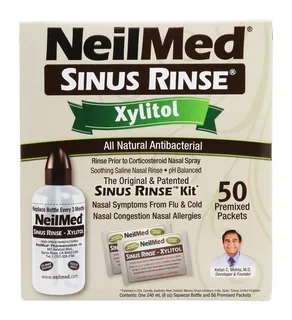 Envase de Sinus rinse kit xylitol x 50 sachet neilmed