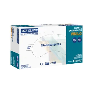 Envase de Guante vinilo talla s x 100 und