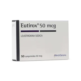 Envase de Eutirox 50 mcg x 50 comprimidos
