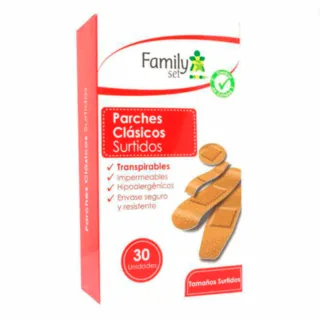 Envase de Family Set parches clasicos surtidos x 30u