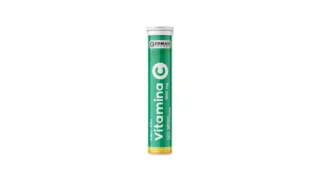 Envase de Vitamina c efervescente piña 1000 mg x 20 tabletas german energy