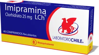 Envase de Imipramina clorhidrato 25 mg x 40 comprimidos