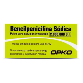 Envase de Bencilpenicilina amp 2.000.000 UI gos