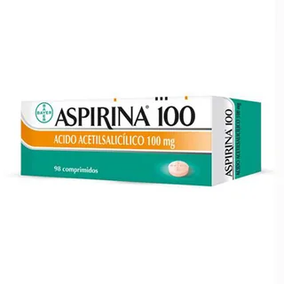 Envase de Aspirina infantil 100mg x 98 comprimidos