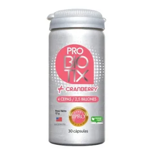 Envase de Pro biotix cramberry x 30 cap ipro