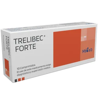 Envase de Trelibec forte 800mg + 160mg x 10 comprimido