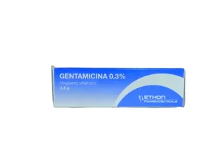 Envase de Gentamicina unguento oftalmico 0.3% x 3.5 g cenabast