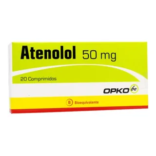 Envase de Atenolol 50 mg x 20 comprimidos