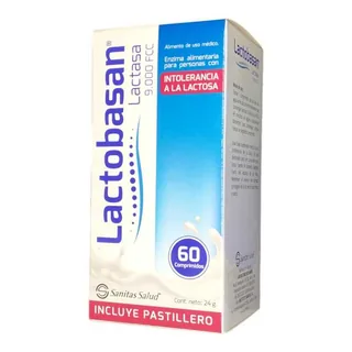 Envase de Lactobasan 9000 UI x 60 comp sanitas salud
