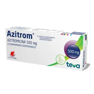 Envase de Azitrom cd x 6 comprimidos