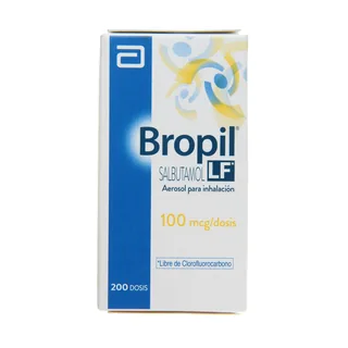 Envase de Bropil lf inhalador bucal 100 mcg / dosis x 200 dosis