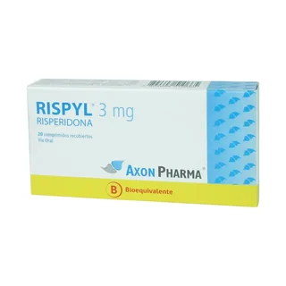 Envase de Rispyl 3 mg x 20 comprimidos
