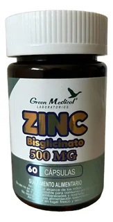 Envase de Zinc bisglicinato 500 mg x 60 capsulas