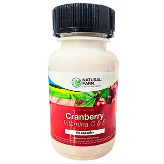 Envase de Cranberry vitamina c y e x 60 capsulas