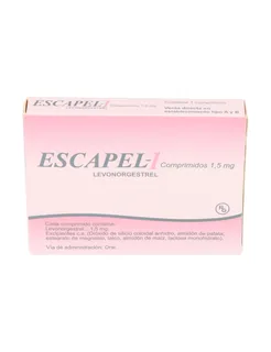 Envase de Escapel 1 com 1,5 mg x 1