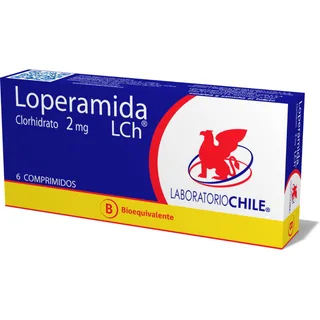 Envase de Loperamida 2 mg x 6 comprimidos