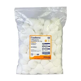Envase de Torulas de algodon 3gx 100u