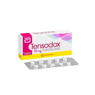 Envase de Tensodox 10 mg x 10 comprimidos