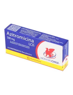 Envase de Azitromicina 500mg x 6 comprimidos