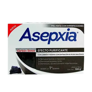 Envase de Jabon carbon detox x 100 gr asepxia